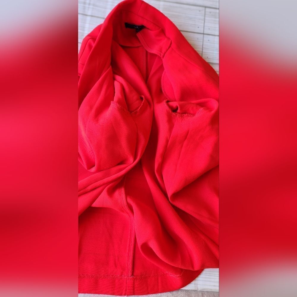 Lulu's Miss Punctuality Red Lightweight Blazer Size Medium - Picture 8 of 11